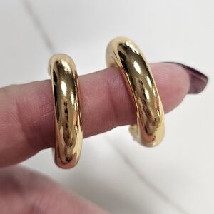 Elegant Gold Plated Hoop Earrings
